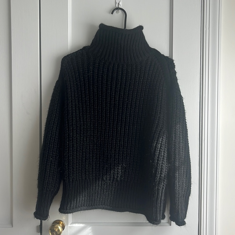 Black Chunky Knit Sweater